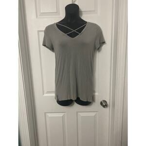 Pink super soft v neck size small